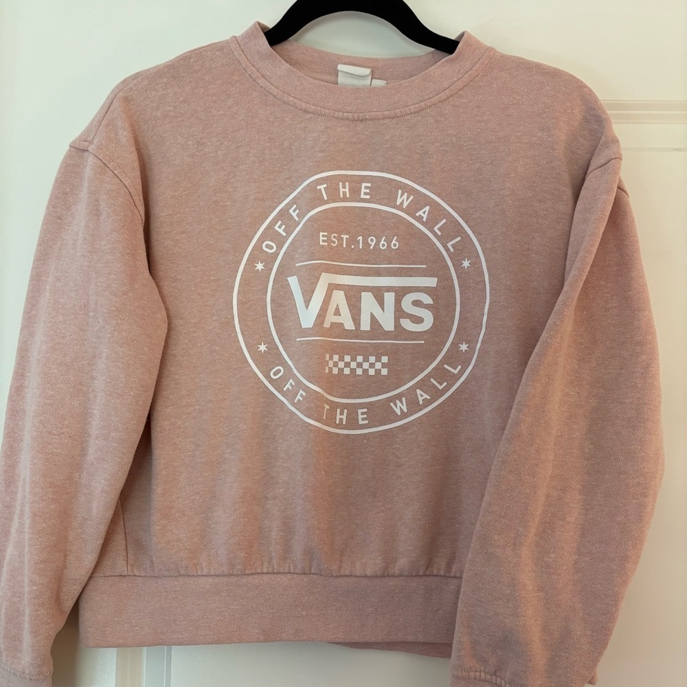 Vans Women's Light Pink Crew Neck Sweater - Picture 5 of 13